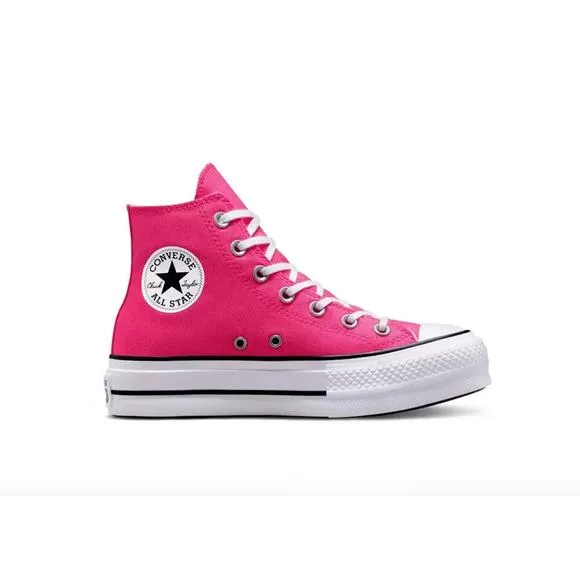 Converse CTAS Lift Hi Platform Women's Size 7 Pink/White Casual Shoes A08288F