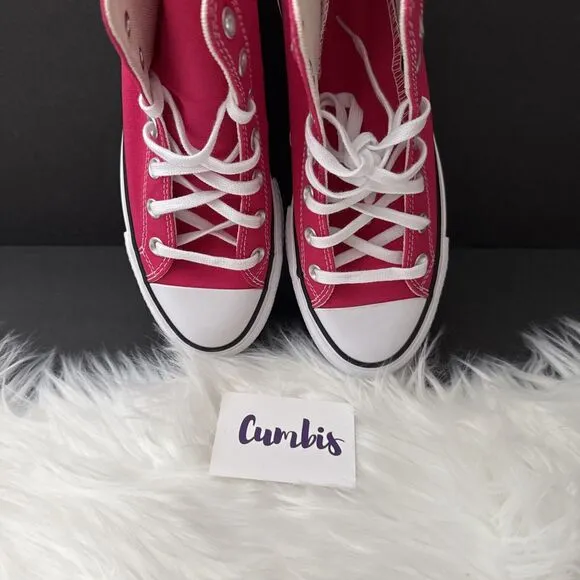Converse CTAS Lift Hi Platform Women's Size 7 Pink/White Casual Shoes A08288F