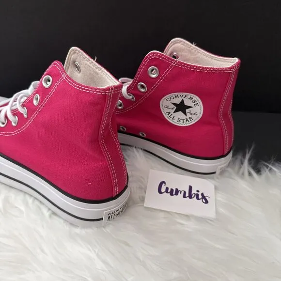 Converse CTAS Lift Hi Platform Women's Size 7 Pink/White Casual Shoes A08288F
