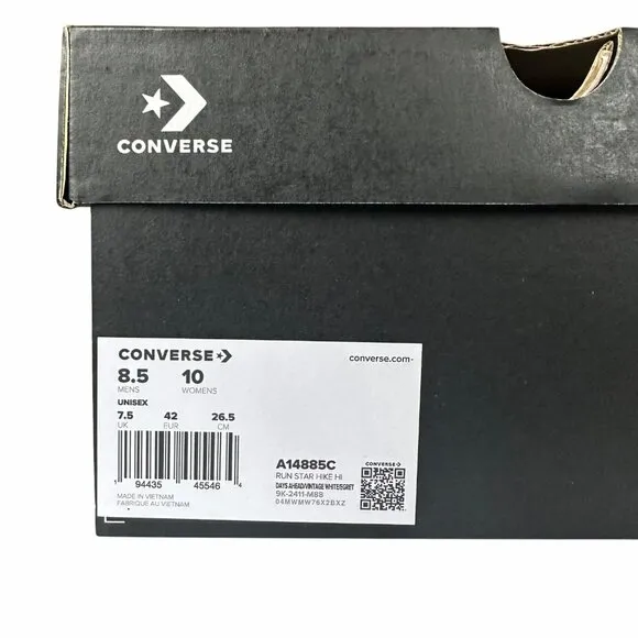 ⭐Converse Run Star Hike Platform 10 Women's Shoes Embroidered Floral Red A14885C