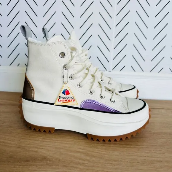 🤩Converse Run Star Hike Womens Shoes Sz 9 Platform Chrome Beige Chunky A09796C