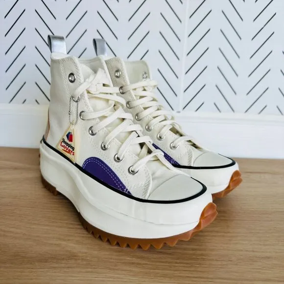 🤩Converse Run Star Hike Womens Shoes Sz 9 Platform Chrome Beige Chunky A09796C
