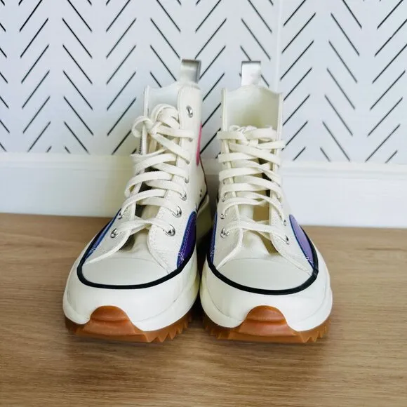 🤩Converse Run Star Hike Womens Shoes Sz 9 Platform Chrome Beige Chunky A09796C