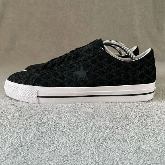 Converse Shoes Mens 10 Black White One Star Pro Bones Low Top Sneakers A04143C