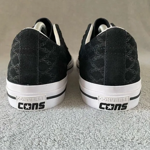 Converse Shoes Mens 10 Black White One Star Pro Bones Low Top Sneakers A04143C