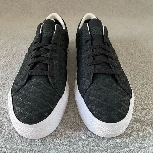 Converse Shoes Mens 10 Black White One Star Pro Bones Low Top Sneakers A04143C