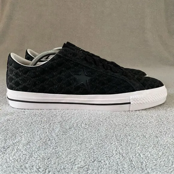 Converse Shoes Mens 10 Black White One Star Pro Bones Low Top Sneakers A04143C