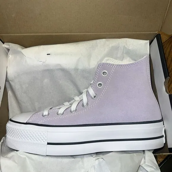 Converse Womens Chuck Taylor All Star Lift Hi Platform Suede Sneakers Shoes Rare