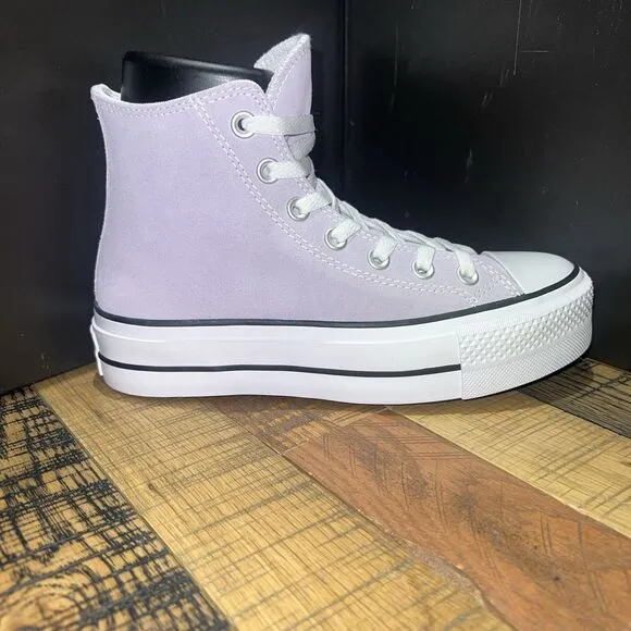 Converse Womens Chuck Taylor All Star Lift Hi Platform Suede Sneakers Shoes Rare