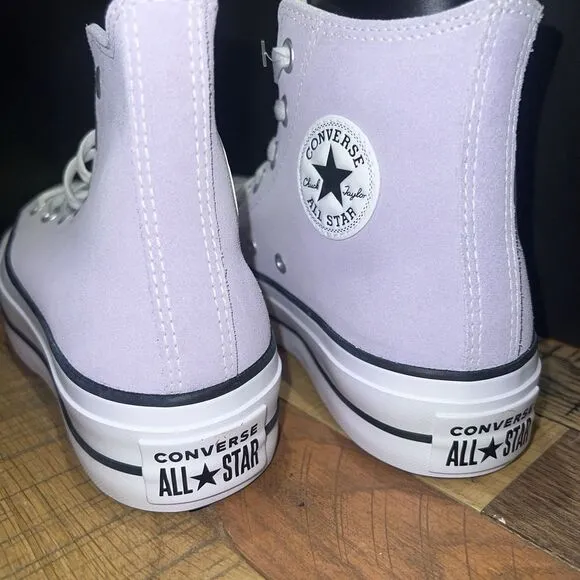 Converse Womens Chuck Taylor All Star Lift Hi Platform Suede Sneakers Shoes Rare
