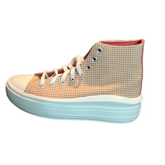 Converse Chuck Taylor All Star Move 9.5 Platform Checkered Woman Shoes