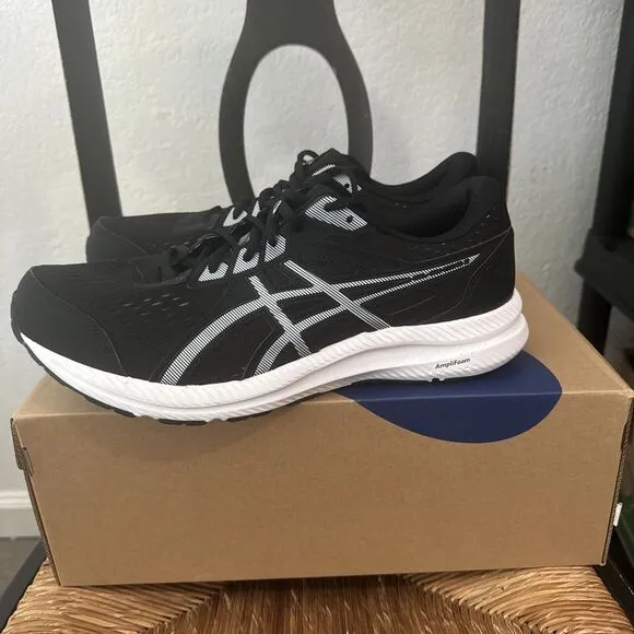COPY - NEW Mens ASICS GEL-CONTEND 8 Black/White Running Shoes Size 11.5 EXTRA W…