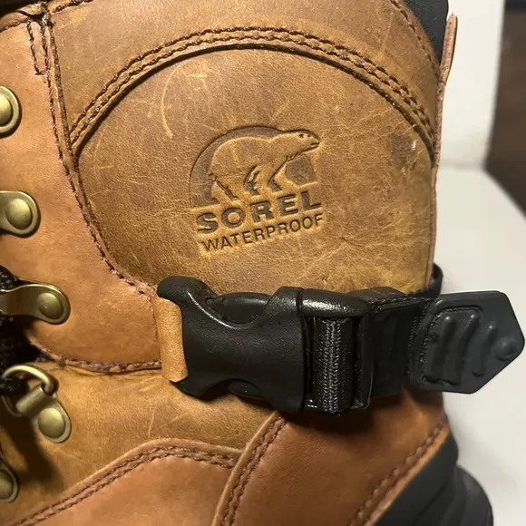 COPY - Sorel Men's Brown Winter Boots Waterproof leather Sz 9.5