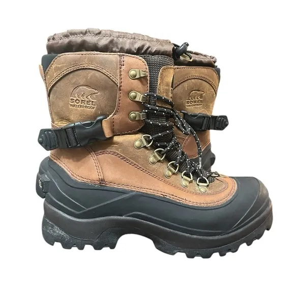 COPY - Sorel Men's Brown Winter Boots Waterproof leather Sz 9.5