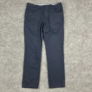Corneliani Dress Pants Men's Size 52 Navy Slim Cotton Fit Formal Tailored Wash