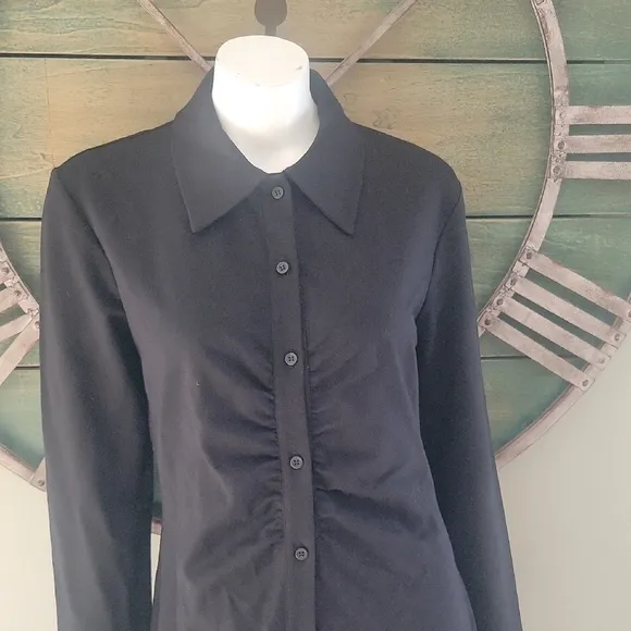 COS Gathered Midi Shirt Dress