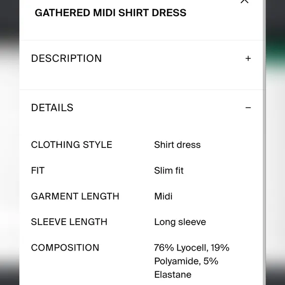 COS Gathered Midi Shirt Dress