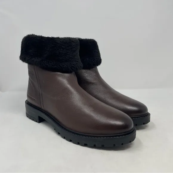 Cougar Kendal Waterproof Leather Winter Ankle Boots in Dark Brown - NWT