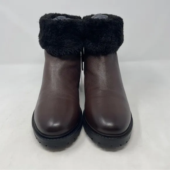Cougar Kendal Waterproof Leather Winter Ankle Boots in Dark Brown - NWT