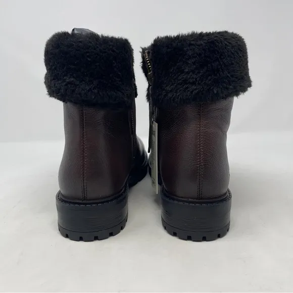Cougar Kendal Waterproof Leather Winter Ankle Boots in Dark Brown - NWT