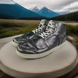 Creative Recreation Women's Silver Patent Hi-top Sneakers US 9.5 Lace-Up Shoes