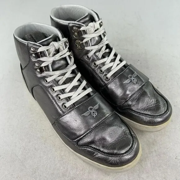 Creative Recreation Women's Silver Patent Hi-top Sneakers US 9.5 Lace-Up Shoes