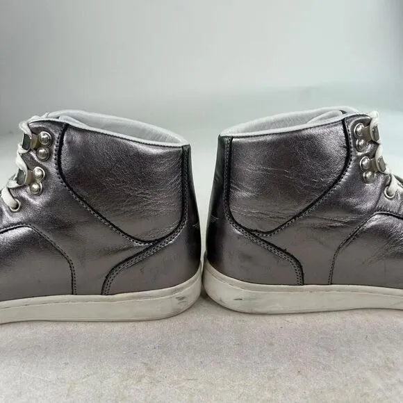 Creative Recreation Women's Silver Patent Hi-top Sneakers US 9.5 Lace-Up Shoes