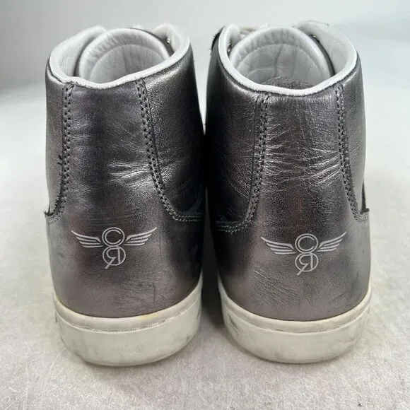 Creative Recreation Women's Silver Patent Hi-top Sneakers US 9.5 Lace-Up Shoes