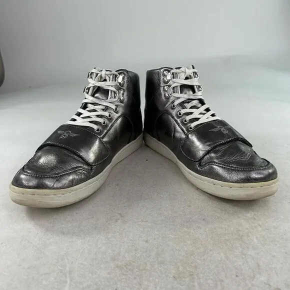Creative Recreation Women's Silver Patent Hi-top Sneakers US 9.5 Lace-Up Shoes