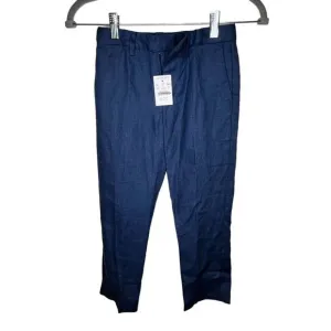 Crewcuts Ludlow Slim Boys Linen Dress Pants Size 6 Blue NWT *Flaw*