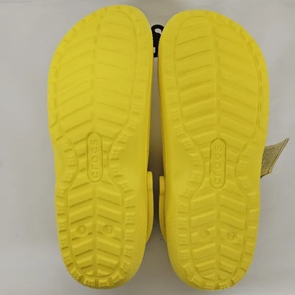 Crocs Classic Sherpa Lined Clogs in Lemon Yellow Size 13 NWT