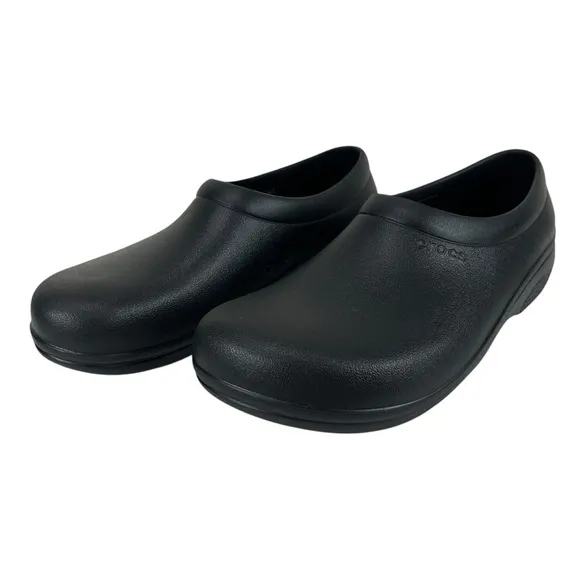Crocs | Men 11 | Black On The Clock Slip Resistant Work‎ Slip-On Clog Shoes