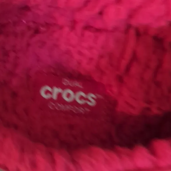 CROCS Micky Mouse Green and Red Cozy Slippers with Floral Design