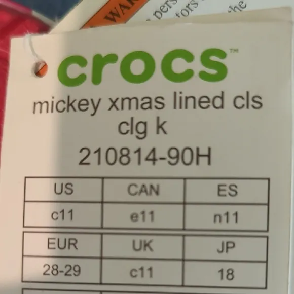 CROCS Micky Mouse Green and Red Cozy Slippers with Floral Design