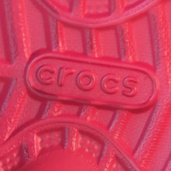 CROCS Micky Mouse Green and Red Cozy Slippers with Floral Design