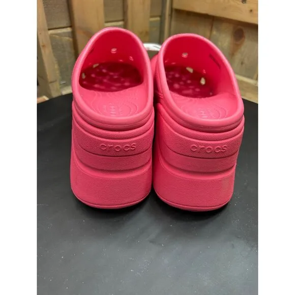 Crocs Siren Clog Pink Womens Size 8 Mens Size 6 Platform Heel Slip-On NWT