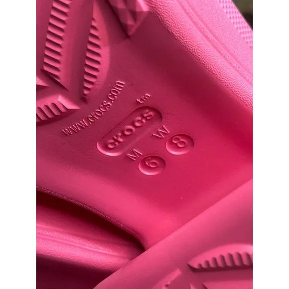 Crocs Siren Clog Pink Womens Size 8 Mens Size 6 Platform Heel Slip-On NWT