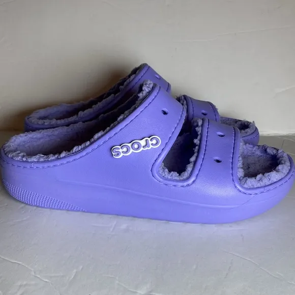 Crocs Unisex Classic Cozzzy Purple Sandals