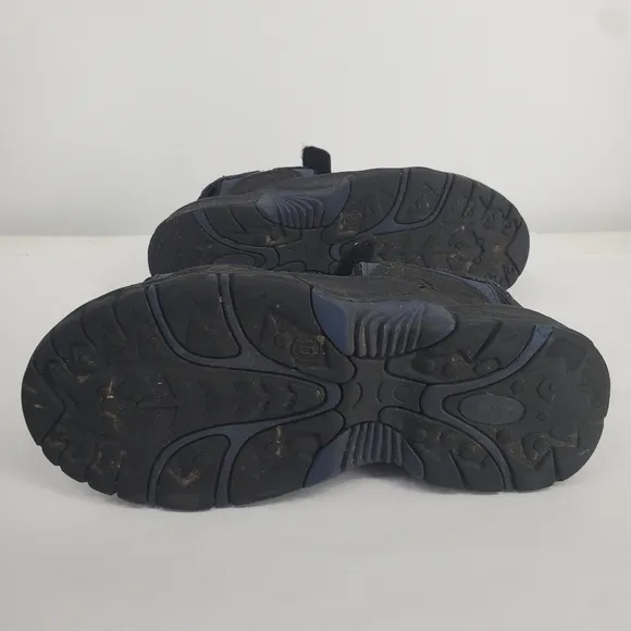 Cross Trekkers Sandals Mens 10.5M Black Blue Sling Back Hiking Outdoor Shoes