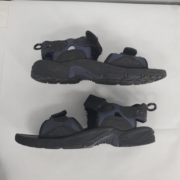 Cross Trekkers Sandals Mens 10.5M Black Blue Sling Back Hiking Outdoor Shoes