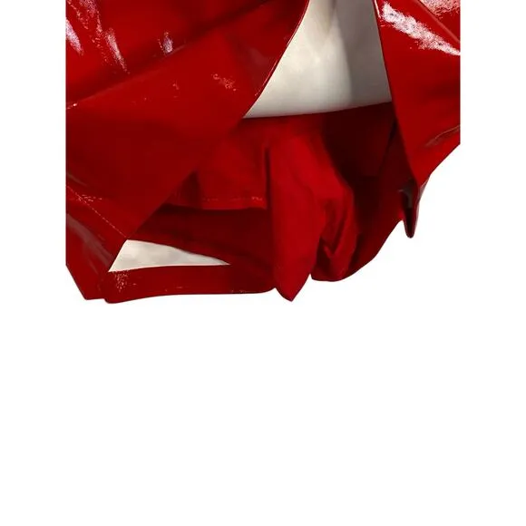 CULTNAKED Killa Mini Dress Patent Leather Strapless Sexy Party Clubbing Red Sz S