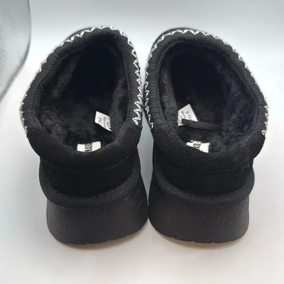 CUSHIONAIRE Kabuki Platform Boots Genuine Suede  SIZE 8.5 BLACK PREOWNED GREAT C