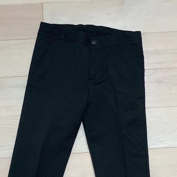 Dal Lago boys thin virgin wool black dress pants