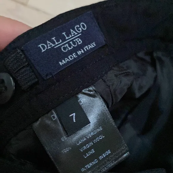 Dal Lago boys thin virgin wool black dress pants