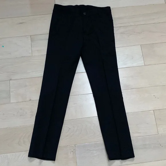 Dal Lago boys thin virgin wool black dress pants
