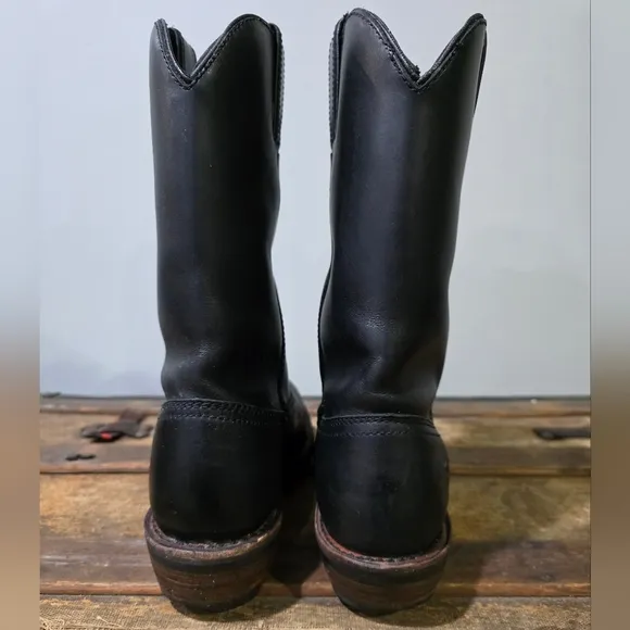 Dan Post Black Albuquerque Waterproof Distressed Leather Cowboy Boots. Western