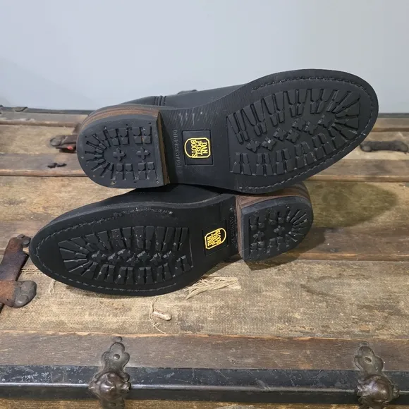Dan Post Black Albuquerque Waterproof Distressed Leather Cowboy Boots. Western