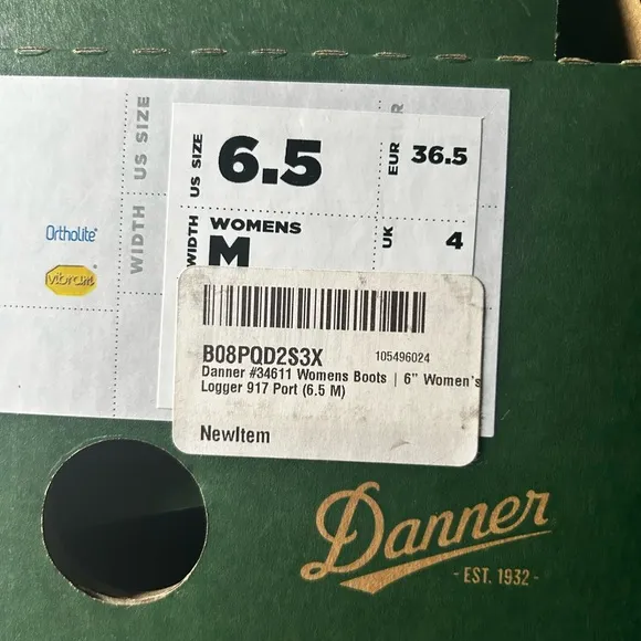 Danner #34611 Womens Boots | 6&quot; Women's Logger 917 Port (6.5 M)