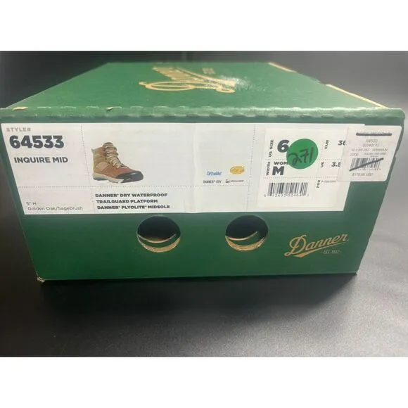 Danner NIB‎ Women's Boots Inquire Mid in Golden Oak/Sagebrush Size 6 $160