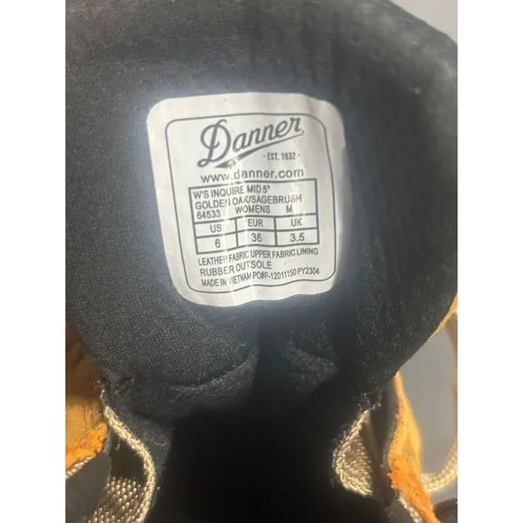 Danner NIB‎ Women's Boots Inquire Mid in Golden Oak/Sagebrush Size 6 $160